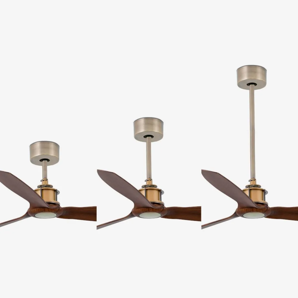 Ventilatori Da Soffitto-Selezionato da Mazzolaluce Ventilatore a pale da soffitto in ottone anticato 17mq