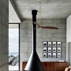 Ventilatori Da Soffitto-Selezionato da Mazzolaluce Ventilatore a pale da soffitto in ottone anticato 17mq