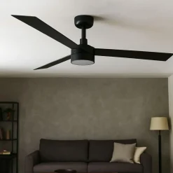 Ventilatori Da Soffitto-Selezionato da Mazzolaluce Ventilatore a pale nero da soffitto con luce 28mq silenzioso