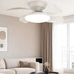 Ventilatori Da Soffitto-Selezionato da Mazzolaluce Ventilatore a plafoniera con telecomando pale motorizzate richiudibili bianco 20mq