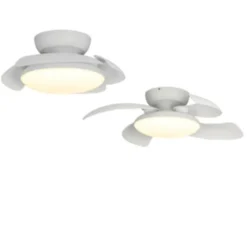 Ventilatori Da Soffitto-Selezionato da Mazzolaluce Ventilatore a plafoniera con telecomando pale motorizzate richiudibili bianco 20mq