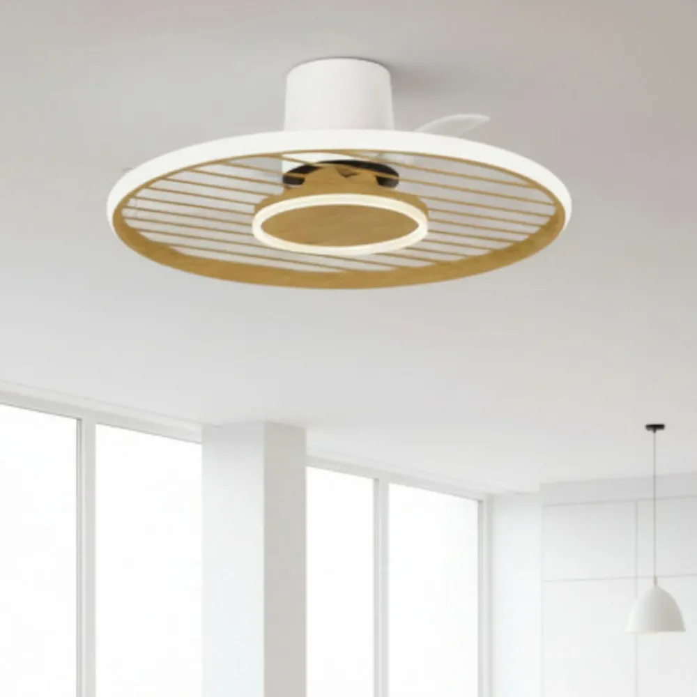 Ventilatori Da Soffitto-Selezionato da Mazzolaluce Ventilatore a plafoniera con led bianco cct dimmerabile app e telecomando 13mq
