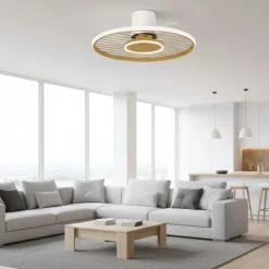 Ventilatori Da Soffitto-Selezionato da Mazzolaluce Ventilatore a plafoniera con led bianco cct dimmerabile app e telecomando 13mq