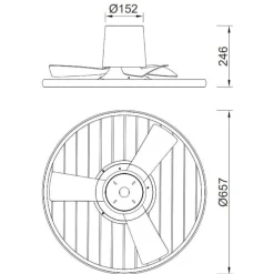 Ventilatori Da Soffitto-Selezionato da Mazzolaluce Ventilatore a plafoniera con led bianco cct dimmerabile app e telecomando 13mq