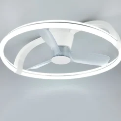 Ventilatori Da Soffitto-Selezionato da Mazzolaluce Ventilatore a plafoniera da soffitto bianco con luce telecomando
