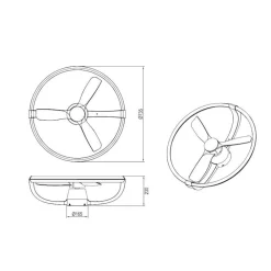 Ventilatori Da Soffitto-Selezionato da Mazzolaluce Ventilatore a plafoniera da soffitto bianco con luce telecomando