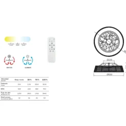 Ventilatori Da Soffitto-Selezionato da Mazzolaluce Ventilatore a plafoniera da soffitto in rattan con luce 20mq con telecomando