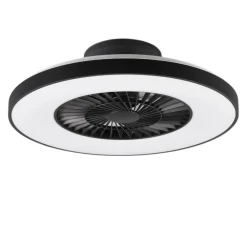 Ventilatori Da Soffitto-Selezionato da Mazzolaluce Ventilatore a plafoniera da soffitto nero silenzioso con luce