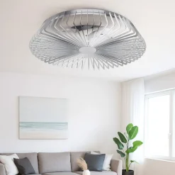 Ventilatori Da Soffitto-Selezionato da Mazzolaluce Ventilatore a plafoniera grigio silenzioso da soffitto 18mq con telecomando