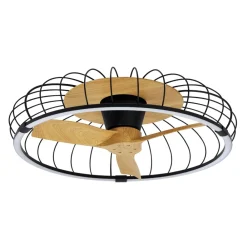 Ventilatori Da Soffitto-Selezionato da Mazzolaluce Ventilatore a plafoniera nero 20mq con luce da soffitto con telecomando