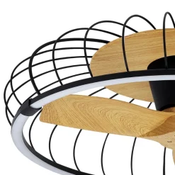 Ventilatori Da Soffitto-Selezionato da Mazzolaluce Ventilatore a plafoniera nero 20mq con luce da soffitto con telecomando