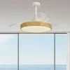 Ventilatori Da Soffitto-Selezionato da Mazzolaluce Ventilatore a plafoniera pale richiudibili marrone led cct telecomando e app 20mq