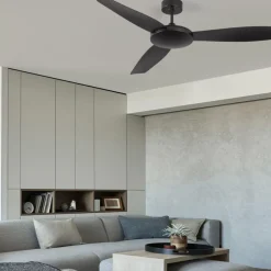 Ventilatori Da Soffitto-Selezionato da Mazzolaluce Ventilatore a soffito con pale nero silenzioso 25mq con telecomando