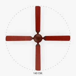 Ventilatori Da Soffitto-Selezionato da Mazzolaluce Ventilatore a soffitto con pale in legno 28mq