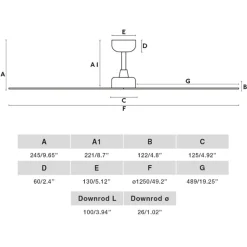 Ventilatori Da Soffitto-Selezionato da Mazzolaluce Ventilatore a soffitto da esterno 17mq a pale marrone