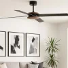 Ventilatori Da Soffitto-Selezionato da Mazzolaluce Ventilatore a soffitto 28mq con pale bicolore nero marrone