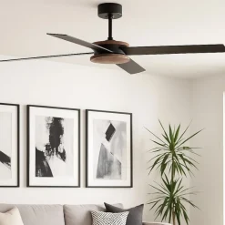 Ventilatori Da Soffitto-Selezionato da Mazzolaluce Ventilatore a soffitto 28mq con pale bicolore nero marrone
