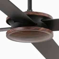 Ventilatori Da Soffitto-Selezionato da Mazzolaluce Ventilatore a soffitto 28mq con pale bicolore nero marrone