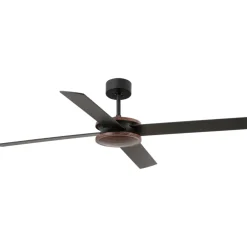 Ventilatori Da Soffitto-Selezionato da Mazzolaluce Ventilatore a soffitto 28mq con pale bicolore nero marrone