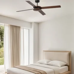 Ventilatori Da Soffitto-Selezionato da Mazzolaluce Ventilatore a soffitto 28mq con pale bicolore nero marrone
