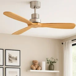 Ventilatori Da Soffitto-Selezionato da Mazzolaluce Ventilatore a soffitto 13mq pale di legno pino