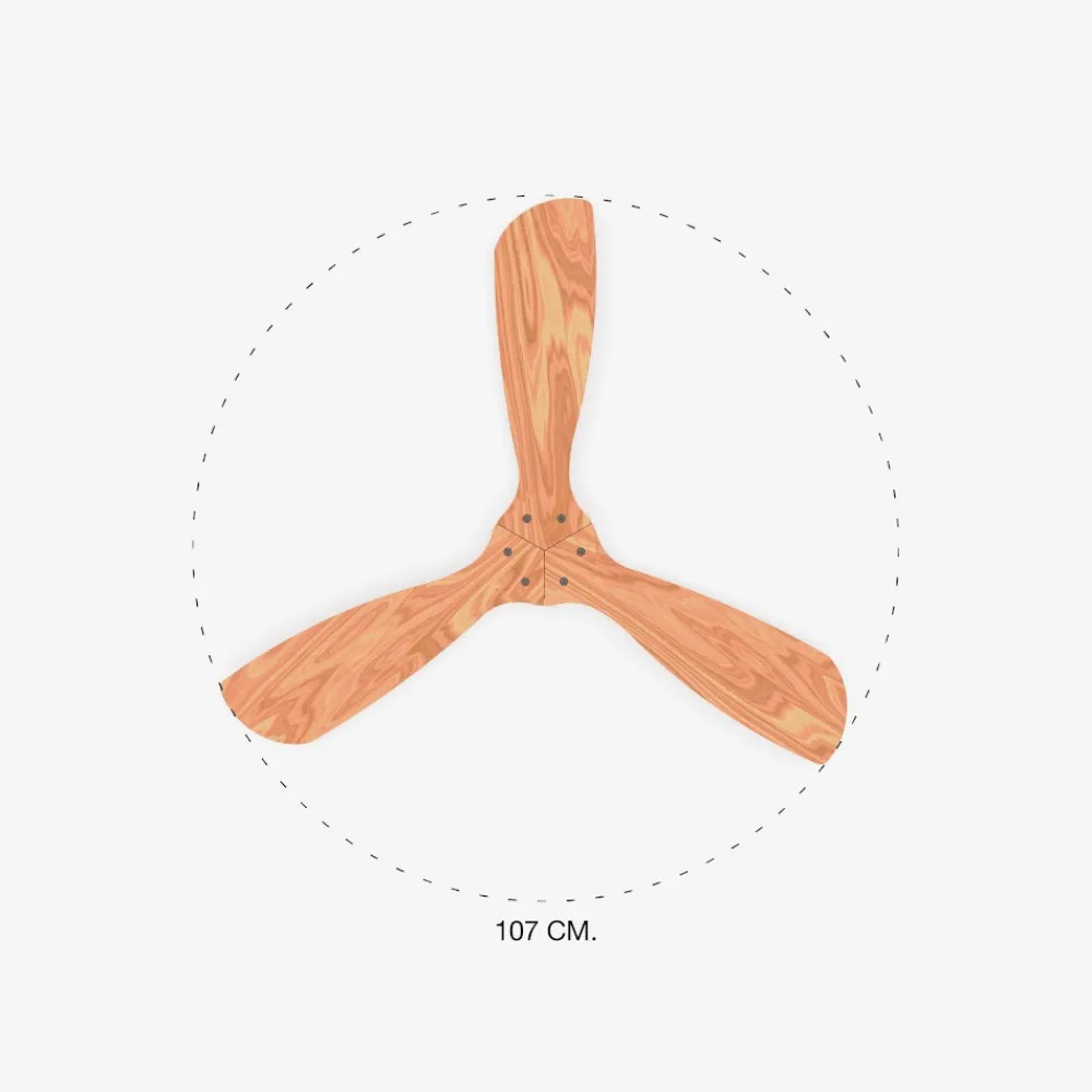 Ventilatori Da Soffitto-Selezionato da Mazzolaluce Ventilatore a soffitto 13mq pale di legno pino
