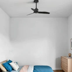 Ventilatori Da Soffitto-Selezionato da Mazzolaluce Ventilatore a soffitto 13mq pale nero silenzioso