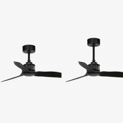 Ventilatori Da Soffitto-Selezionato da Mazzolaluce Ventilatore a soffitto 13mq pale nero silenzioso