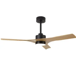 Ventilatori Da Soffitto-Selezionato da Mazzolaluce Ventilatore a soffitto nero legno con luce telecomando 20mq