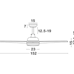 Ventilatori Da Soffitto-Selezionato da Mazzolaluce Ventilatore bianco con luce da soffitto a pale silenzioso 28mq con telecomando