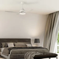 Ventilatori Da Soffitto-Selezionato da Mazzolaluce Ventilatore bianco da soffitto 18mq con luce a pale