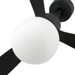 Ventilatori Da Soffitto-Selezionato da Mazzolaluce Ventilatore con luce a pale da soffitto nero 28mq