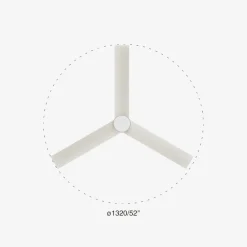Ventilatori Da Soffitto-Selezionato da Mazzolaluce Ventilatore con luce da soffitto bianco 28mq