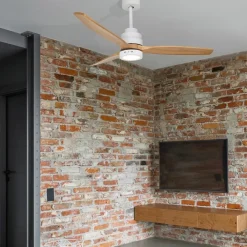 Ventilatori Da Soffitto-Selezionato da Mazzolaluce Ventilatore con luce da soffitto pale in legno 20mq con telecomando