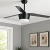 Ventilatori Da Soffitto-Selezionato da Mazzolaluce Ventilatore con luce da soffitto nero a pale con telecomando