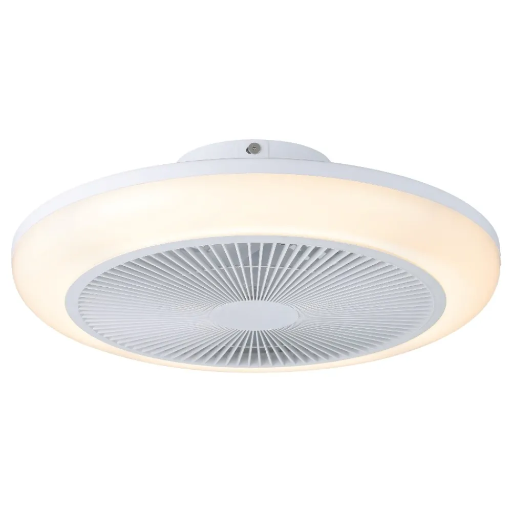 Ventilatori Da Soffitto-Eglo Ventilatore con plafoniera ambienti 13-20mq led cct sayulita
