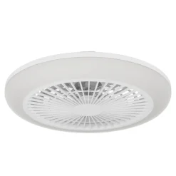 Ventilatori Da Soffitto-Eglo Ventilatore con plafoniera bianco con telecomando led cct salvador