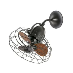 Ventilatori Da Soffitto-Selezionato da Mazzolaluce Ventilatore da parete soffitto 13mq marrone stile industriale
