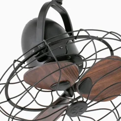Ventilatori Da Soffitto-Selezionato da Mazzolaluce Ventilatore da parete soffitto 13mq marrone stile industriale