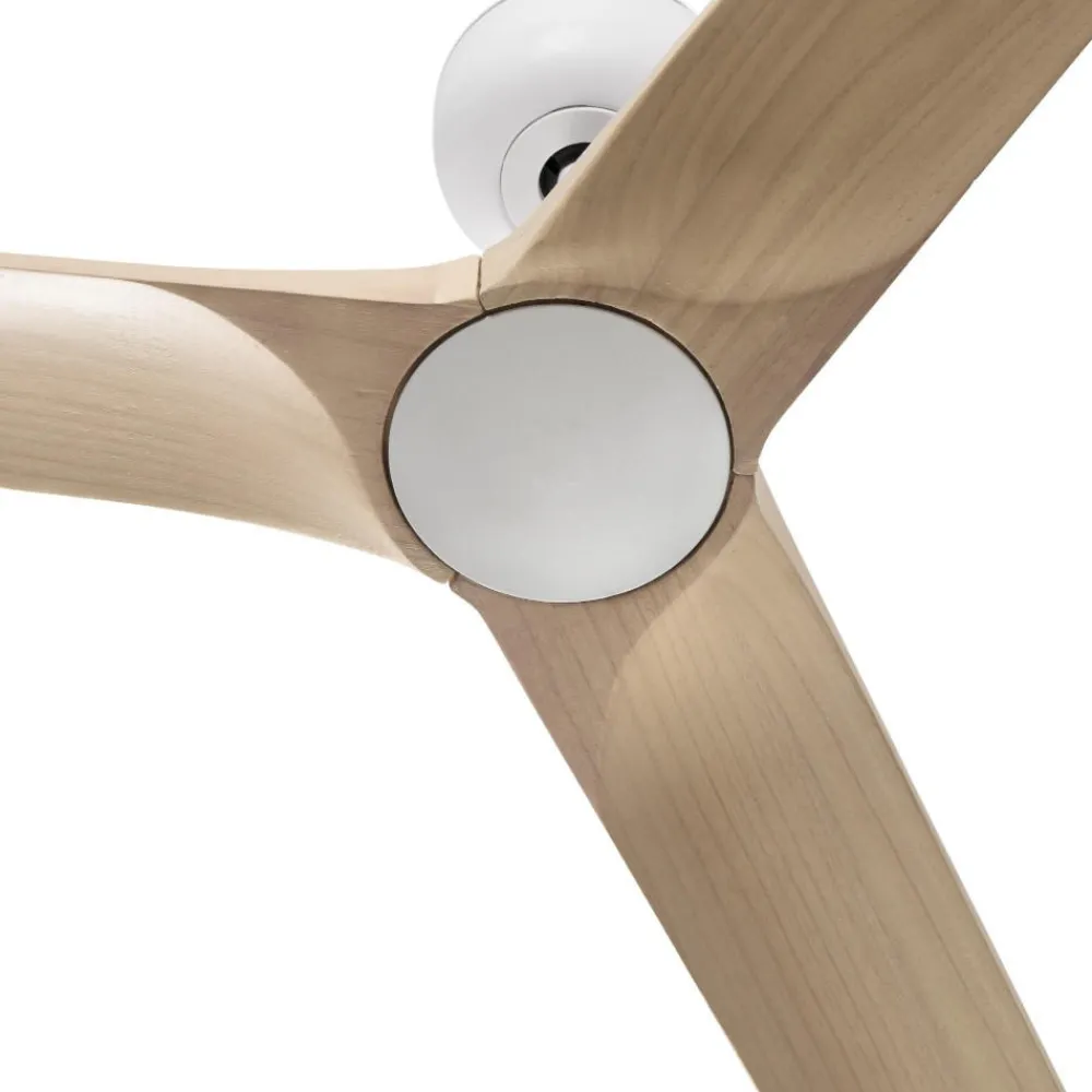 Ventilatori Da Soffitto-Selezionato da Mazzolaluce Ventilatore da soffitto ambienti 28mq bianco pale legno motore dc app tuya