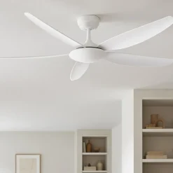 Ventilatori Da Soffitto-Selezionato da Mazzolaluce Ventilatore da soffitto bianco ambienti 20mq con telecomando