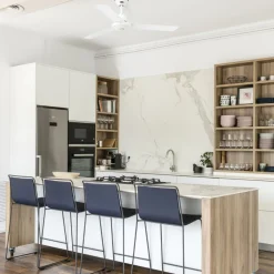 Ventilatori Da Soffitto-Selezionato da Mazzolaluce Ventilatore da soffitto bianco 17mq con pale