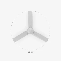 Ventilatori Da Soffitto-Selezionato da Mazzolaluce Ventilatore da soffitto bianco 17mq con pale
