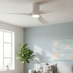 Ventilatori Da Soffitto-Selezionato da Mazzolaluce Ventilatore da soffitto bianco 20mq led cct dimmerabile 120 cm