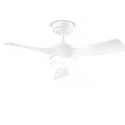 Ventilatori Da Soffitto-Selezionato da Mazzolaluce Ventilatore da soffitto bianco silenzioso con luce e telecomando