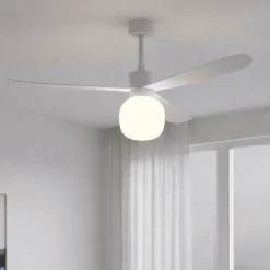 Ventilatori Da Soffitto-Selezionato da Mazzolaluce Ventilatore da soffitto bianco led 2700k app smart tuya 17-28mq