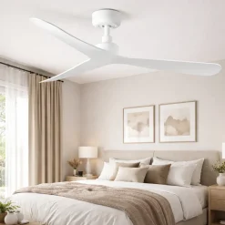 Ventilatori Da Soffitto-Selezionato da Mazzolaluce Ventilatore da soffitto bianco smart wifi motore silenzioso 17mq
