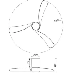 Ventilatori Da Soffitto-Selezionato da Mazzolaluce Ventilatore da soffitto bianco led cct ambienti 13mq telecomando
