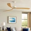 Ventilatori Da Soffitto-Selezionato da Mazzolaluce Ventilatore da soffitto bianco con telecomando pale legno 39mq