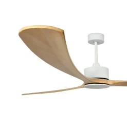 Ventilatori Da Soffitto-Selezionato da Mazzolaluce Ventilatore da soffitto bianco con telecomando pale legno 39mq